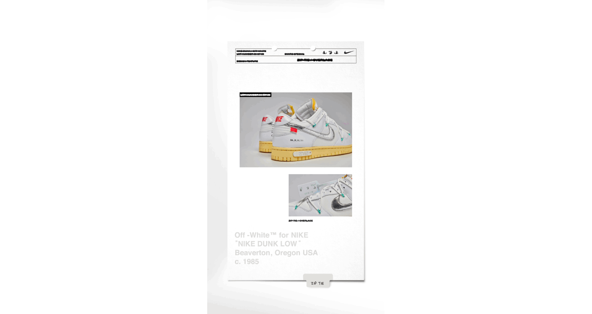 snkrs special off white dunk